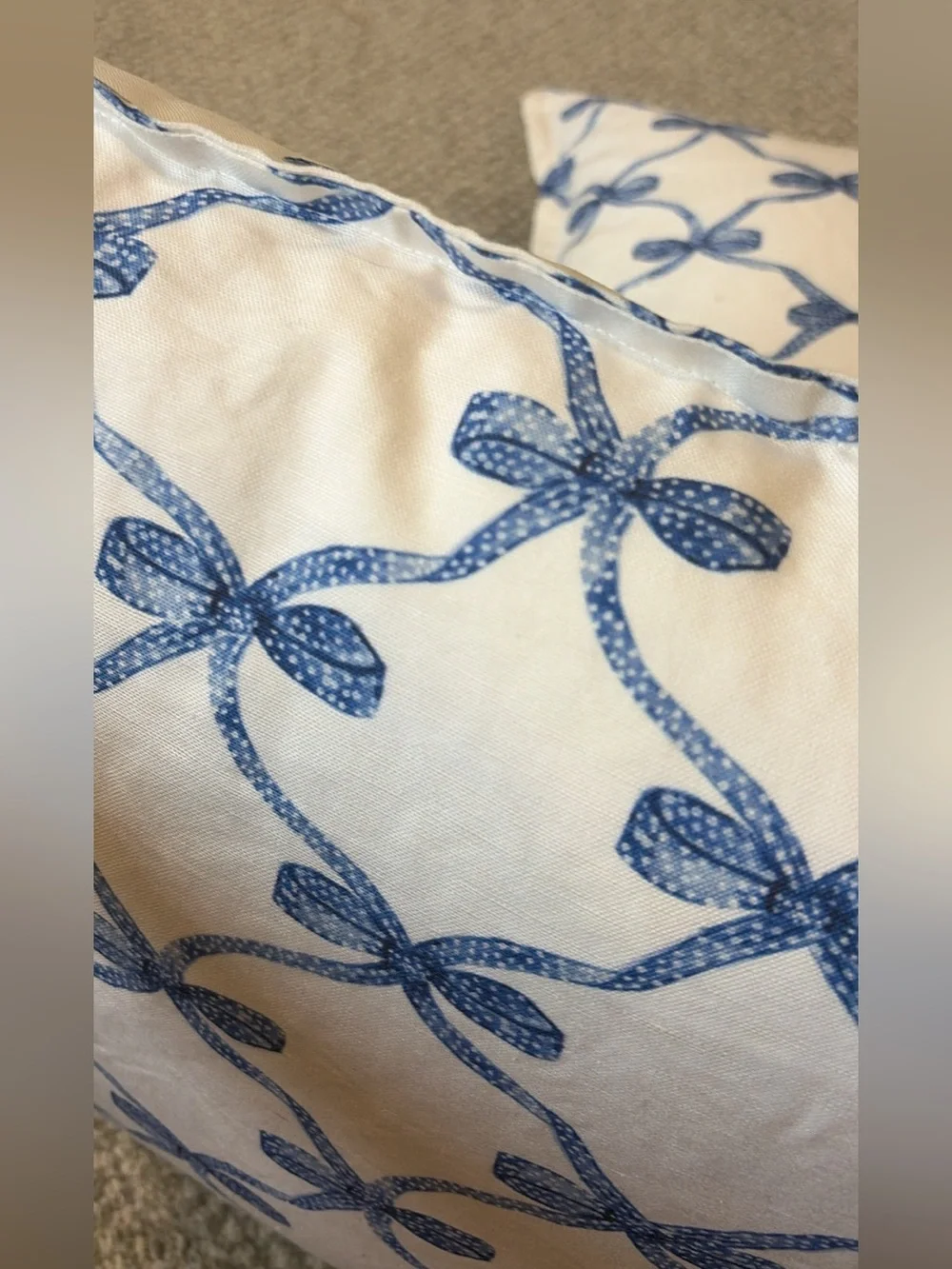 Blue Rope Pattern Decorative Pillow Cover - Set of 2